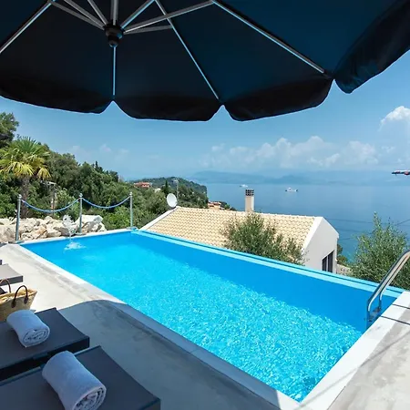 Seaview Corfu 2 Bedroom Private Pool Ac 빌라 페라마